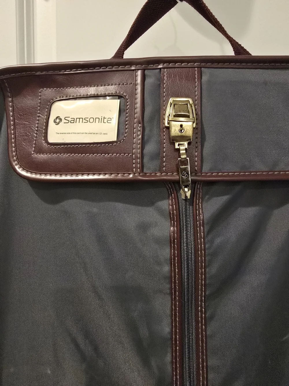 Vintage Samsonite Series 2100 Garment Bag Suit Travel Bag Lock Key Strap 45